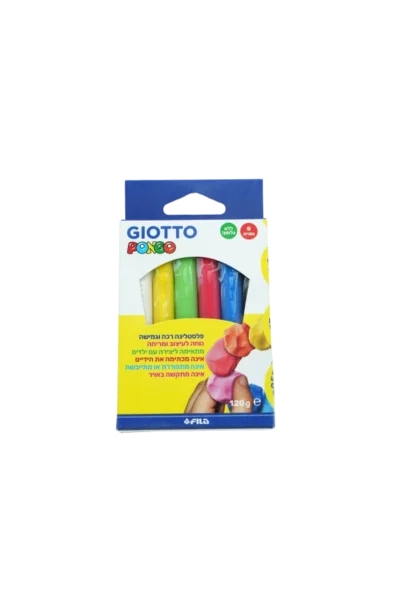 פלסטלינה 120 גרם 6 גוונים GIOTTO