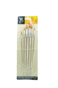 סט 6 מכחולים שיער סינטטי ידית פלסטי