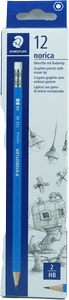 חבילת עפרונות עם מחק 1/12 שטדלר כחול נוריקה