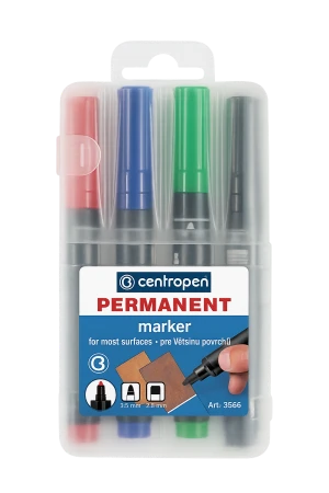 חבילת 4 טושים פרמננטים סנטרופן אירופאי 8566