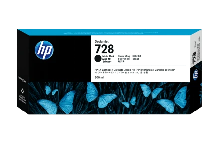 מילוי דיו לפלוטר שחור HP T-730 300ML F9J68A