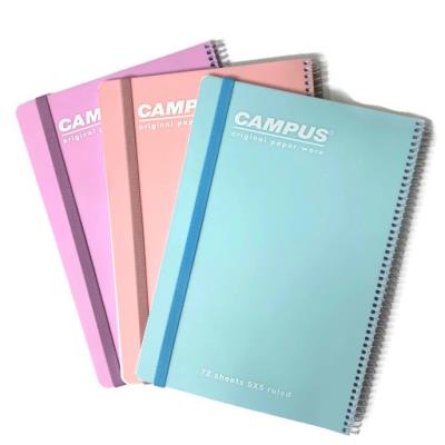 מחברת ספירל כריכה קשה משובץ + גומיה CAMPUS A4