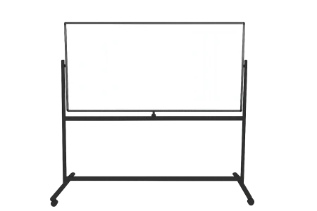 לוח מחיק מגנטי דו צדדי 90/180 + מעמד גלגלים