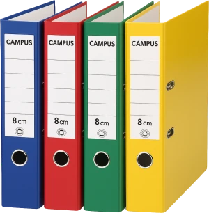 קלסר גב 8 CAMPUS PVC מגוון צבעים / אוקספורד