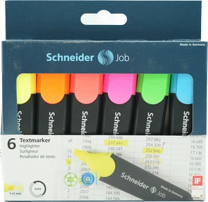 חבילת 6 טושי הדגשה שניידר גרמניה