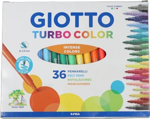 חבילת טושים דקים צבעוניים (36 גוונים) GIOTTO