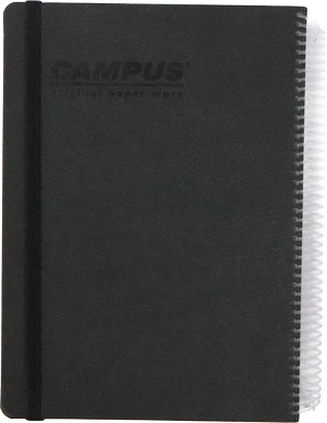 מחברת ספירל כריכה קשה שורה + גומיה CAMPUS A4