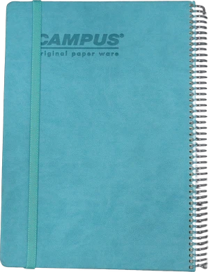 מחברת ספירל כריכה קשה משובץ + גומיה CAMPUS A4