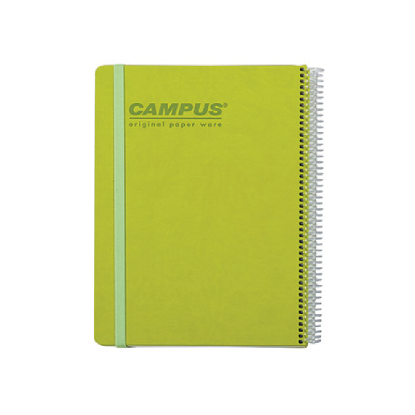 מחברת ספירל כריכה קשה משובץ + גומיה CAMPUS B5