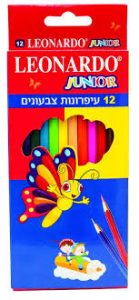 חבילת עפרונות צבעוניים 1/12 לאונרדו/קנקס