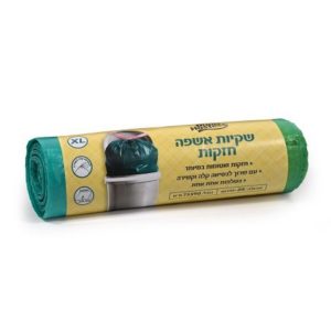 שקיות אשפה ירוקות 75/90 עם שרוך (25 יחידות)