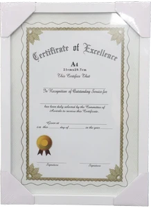 מסגרת לתמונה מהודרת A4 לבן
