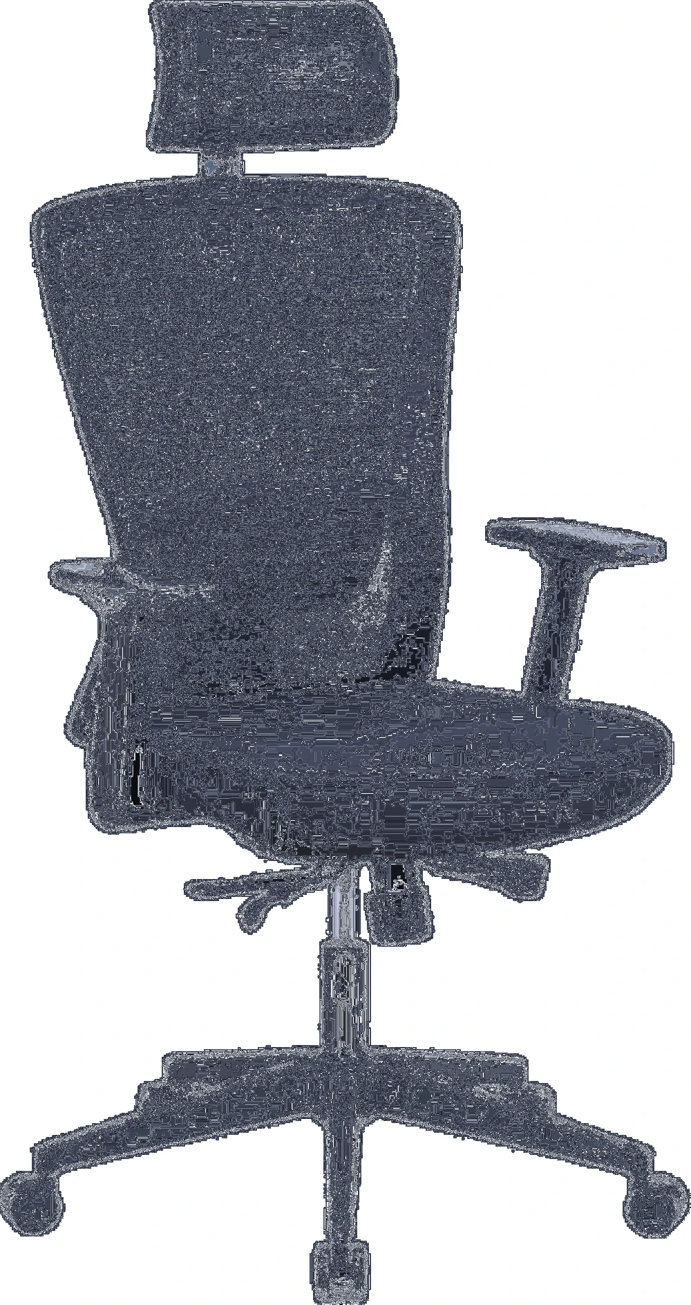 כיסא מנהל גבוה נידנוד בד רשת שחור +ידיות מתכווננות – קיסר