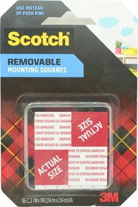 דבק דו צדדי 25/25 ניתן להסרה 3M דגם 108