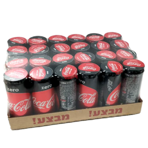 ארגז פחיות קולה זירו ( 24 יחידות )