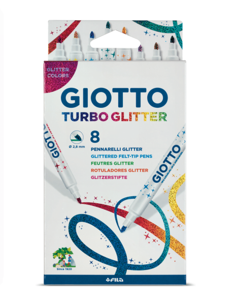 טושים נצנצים 8 גוונים GIOOTO