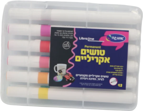 טושים אקרילים ( 12 יחידות ) אומגה FINE LINER