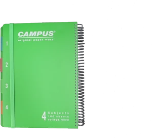 מחברת ספירל 4 נושאים אינדקס שורה CAMPUS A4