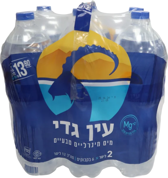 ארגז מים מינרלים 2 ליטר ( 6 יחידות ) עין גדי