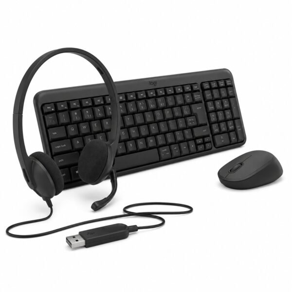 קיט עבודה Logitech MK250 BT + אוזניות H340