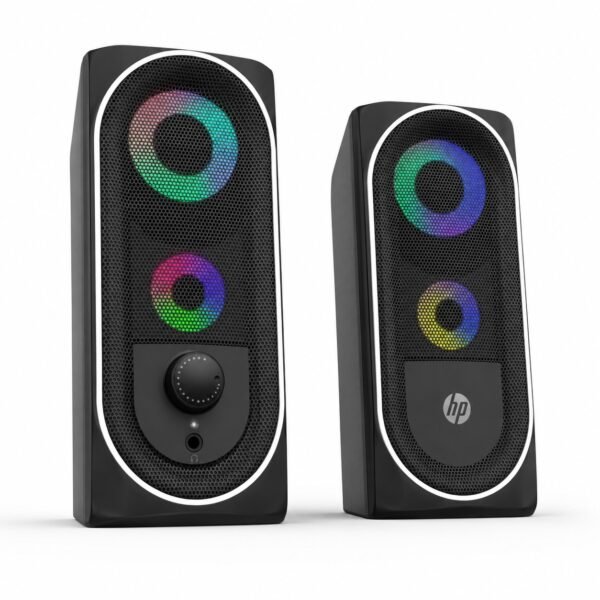 זוג רמקולים שולחניים למחשב עם תאורת RGB DHE-6001 HP