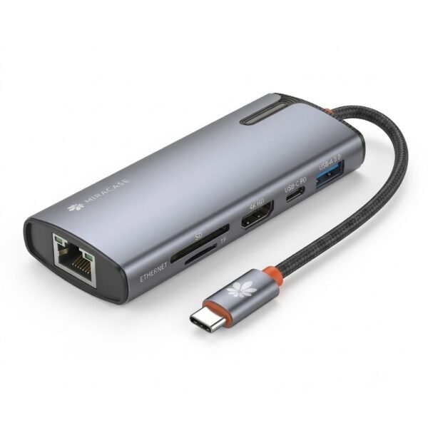 תחנת עגינה USB-C עם 8 יציאות