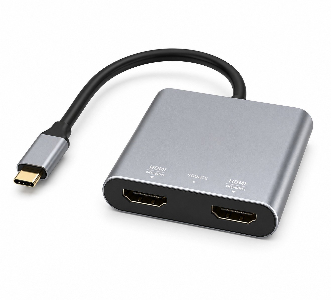 מתאם USB-C ל-2 יציאות HDMI