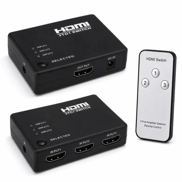 קופסת מיתוג HDMI אוטומטית עם 3 כניסות
