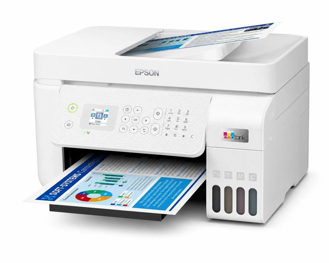 מדפסת הזרקת דיו צבעונית משולבת Epson EcoTank L5296