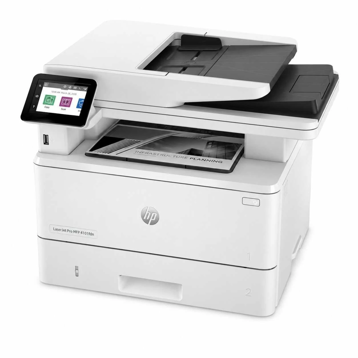 מדפסת לייזר משולבת שחור־לבן HP 4102FDN