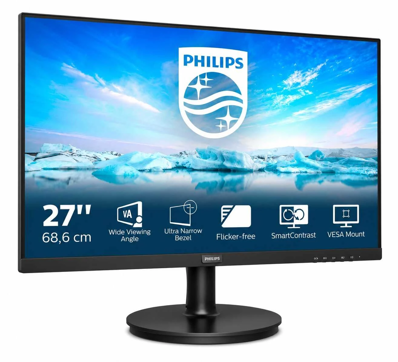 מסך 27 אינץ' 271V8LA LED Full HD עם רמקולים מובנים מבית PHILIPS